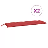 piros oxford szövet kerti padpárna 150 x (50+50) x 7 cm