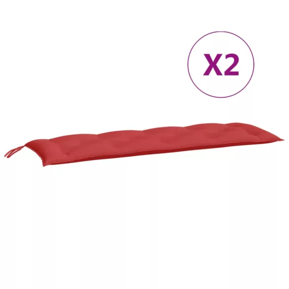 piros oxford szövet kerti padpárna 150 x (50+50) x 7 cm