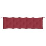 bordó oxford szövet kerti padpárna 180 x (50+50) x 7 cm