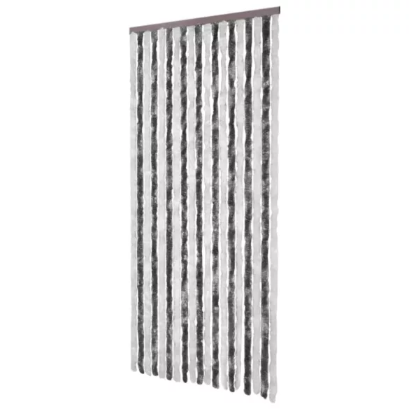 szürke és fehér zsenília rovarfüggöny 56 x 200 cm