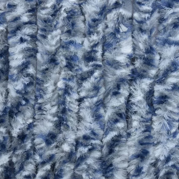 kék és fehér zsenília rovarfüggöny 56 x 200 cm