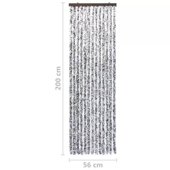 barna és bézs zsenília rovarfüggöny 56 x 200 cm