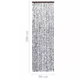 barna és bézs zsenília rovarfüggöny 90 x 200 cm