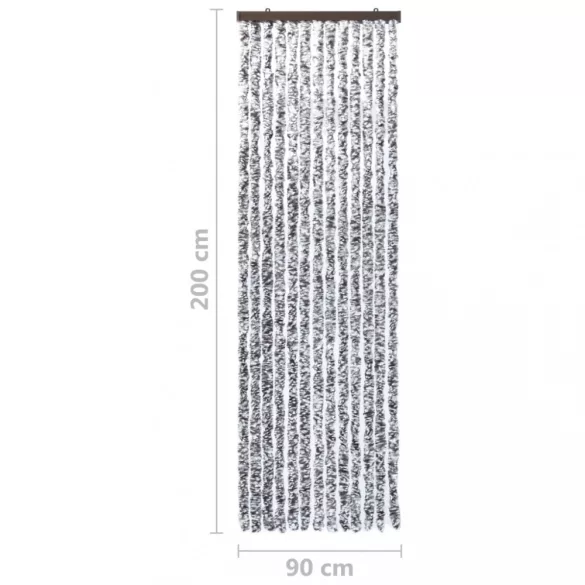 barna és bézs zsenília rovarfüggöny 90 x 200 cm