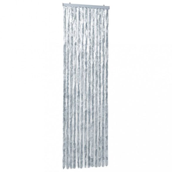 fehér és szürke zsenília rovarfüggöny 56 x 200 cm