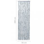 fehér és szürke zsenília rovarfüggöny 56 x 200 cm