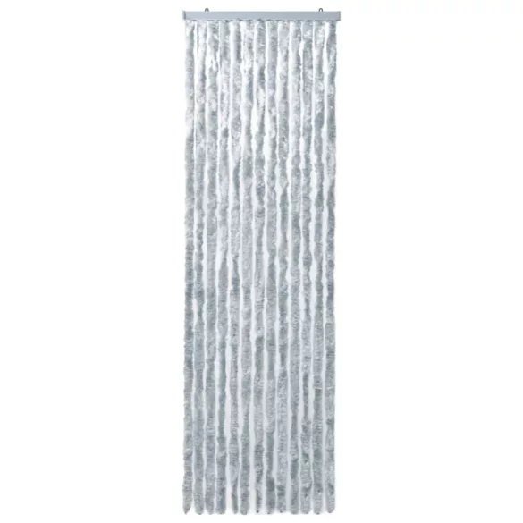 fehér és szürke zsenília rovarfüggöny 90 x 200 cm