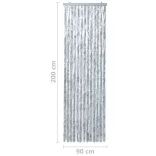 fehér és szürke zsenília rovarfüggöny 90 x 200 cm