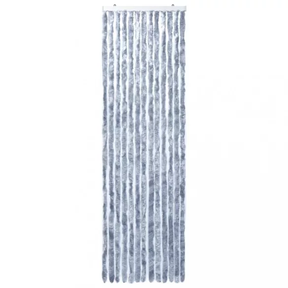 ezüstszínű zsenília rovarfüggöny 56 x 200 cm