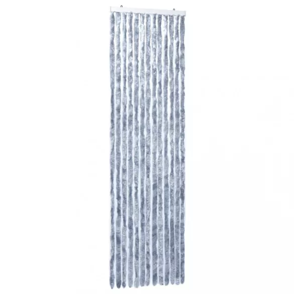 ezüstszínű zsenília rovarfüggöny 56 x 200 cm