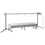 rozsdamentes acél automatikus grillsütő és tálca készlet