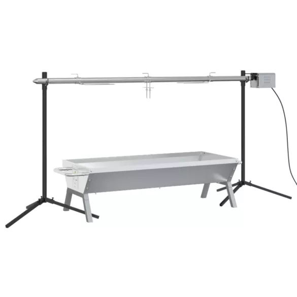 rozsdamentes acél automatikus grillsütő és tálca készlet