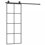 ESG üveg és alumínium tolóajtó fémszerelvény-szettel 76x205 cm