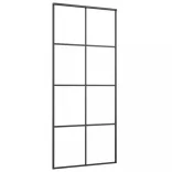 ESG üveg és alumínium tolóajtó fémszerelvény-szettel 90x205 cm