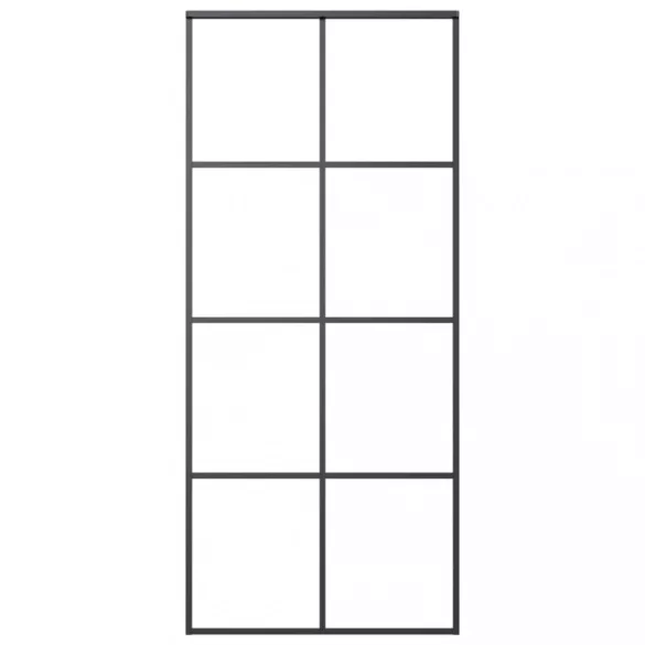 ESG üveg és alumínium tolóajtó fémszerelvény-szettel 90x205 cm