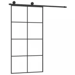 ESG üveg-alumínium tolóajtó fémszerelvény-szettel 102,5x205 cm