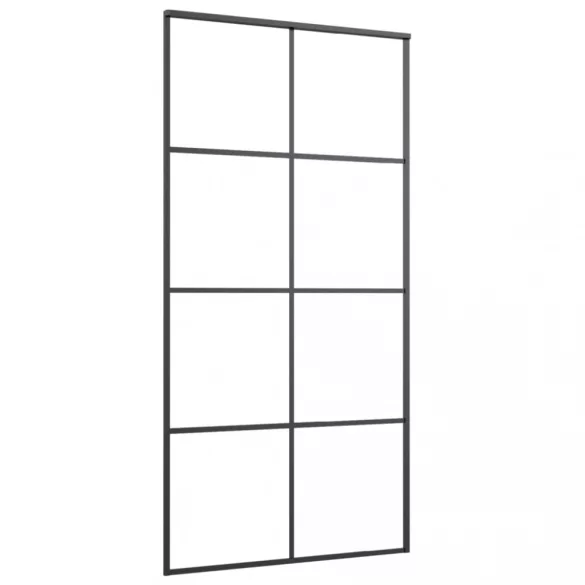 ESG üveg-alumínium tolóajtó fémszerelvény-szettel 102,5x205 cm