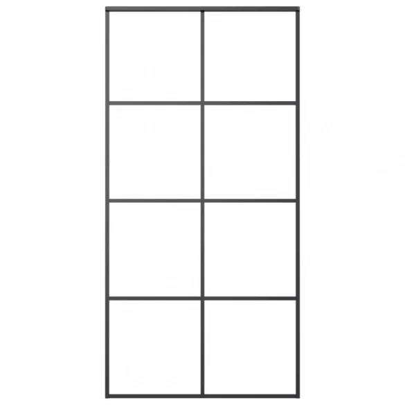 ESG üveg-alumínium tolóajtó fémszerelvény-szettel 102,5x205 cm