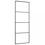 ESG üveg és alumínium tolóajtó fémszerelvény-szettel 76x205 cm