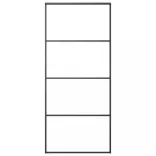 ESG üveg és alumínium tolóajtó fémszerelvény-szettel 90x205 cm