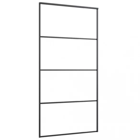 ESG üveg-alumínium tolóajtó fémszerelvény-szettel 102,5x205 cm