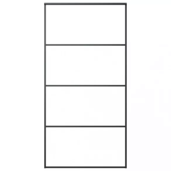 ESG üveg-alumínium tolóajtó fémszerelvény-szettel 102,5x205 cm