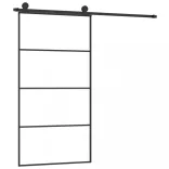 ESG üveg-alumínium tolóajtó fémszerelvény-szettel 102,5x205 cm