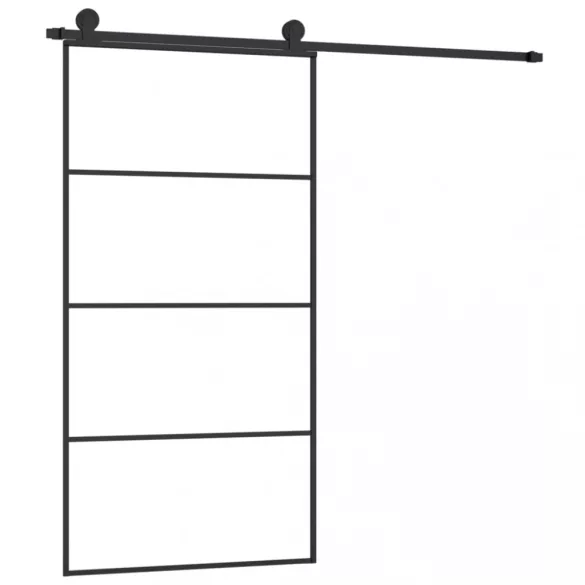 ESG üveg-alumínium tolóajtó fémszerelvény-szettel 102,5x205 cm