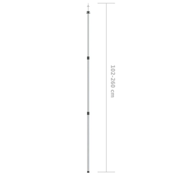 teleszkópos alumínium ponyvaoszlop 102-260 cm