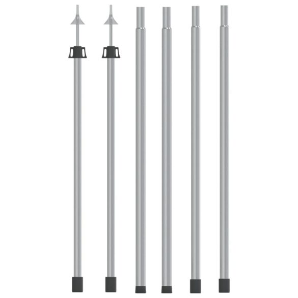 2 db teleszkópos alumínium ponyvaoszlop 102-260 cm