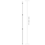 2 db teleszkópos alumínium ponyvaoszlop 102-260 cm