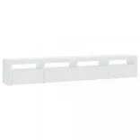 fehér TV-szekrény LED-lámpákkal 240x35x40 cm