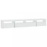 fehér TV-szekrény LED-lámpákkal 240x35x40 cm