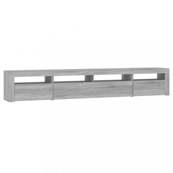 szürke sonoma színű TV-szekrény LED-lámpákkal 240x35x40 cm