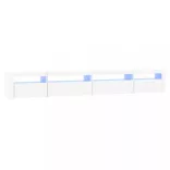 fehér TV-szekrény LED-lámpákkal 270x35x40 cm