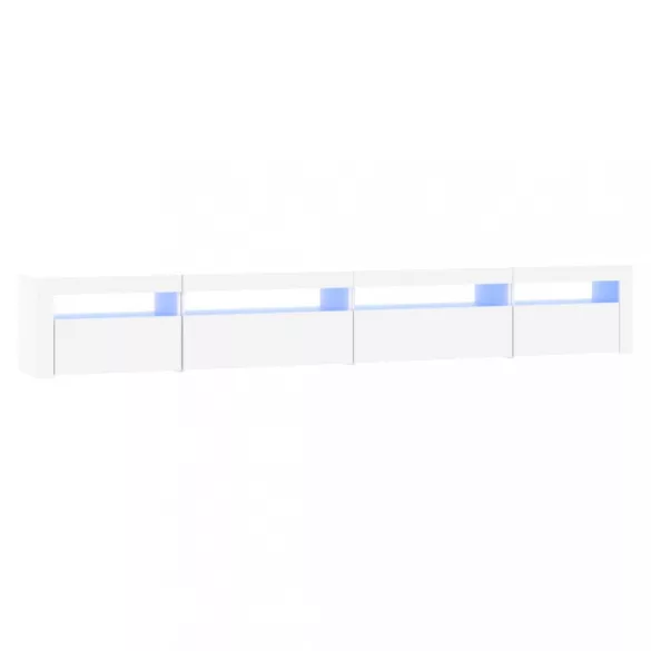 fehér TV-szekrény LED-lámpákkal 270x35x40 cm