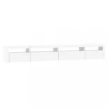 fehér TV-szekrény LED-lámpákkal 270x35x40 cm