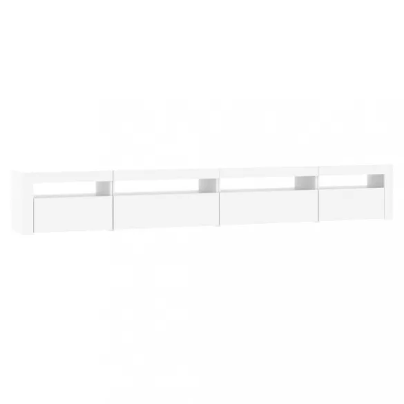 fehér TV-szekrény LED-lámpákkal 270x35x40 cm