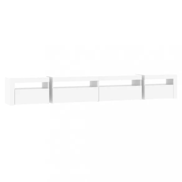 fehér TV-szekrény LED-lámpákkal 270x35x40 cm