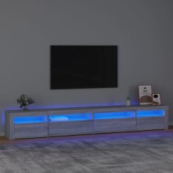   szürke sonoma színű TV-szekrény LED-lámpákkal 270x35x40 cm