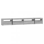 szürke sonoma színű TV-szekrény LED-lámpákkal 270x35x40 cm