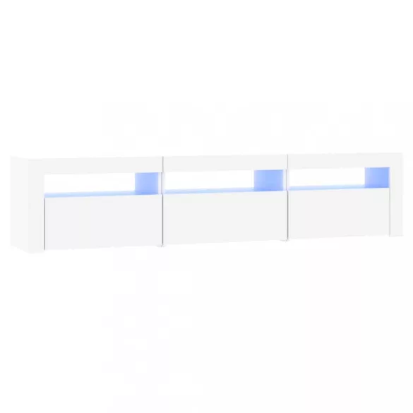 fehér TV-szekrény LED-lámpákkal 180x35x40 cm