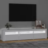 fehér TV-szekrény LED-lámpákkal 180x35x40 cm