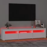 fehér TV-szekrény LED-lámpákkal 180x35x40 cm