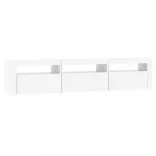 fehér TV-szekrény LED-lámpákkal 180x35x40 cm