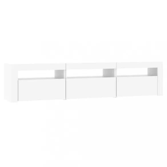 fehér TV-szekrény LED-lámpákkal 180x35x40 cm