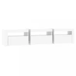 fehér TV-szekrény LED-lámpákkal 180x35x40 cm