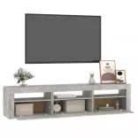 betonszürke TV-szekrény LED lámpákkal 180x35x40 cm