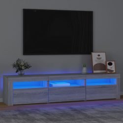   szürke sonoma színű TV-szekrény LED-lámpákkal 180x35x40 cm