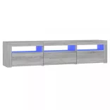 szürke sonoma színű TV-szekrény LED-lámpákkal 180x35x40 cm